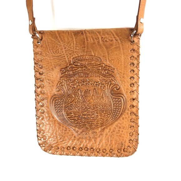 Vintage Hand-Tooled Leather Costa Rican Purse - Picture 2 of 7